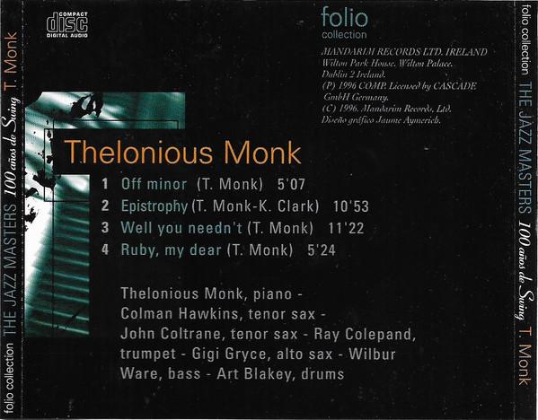 Thelonious Monk - Jazz Masters 100 Anos De Swing - Cd