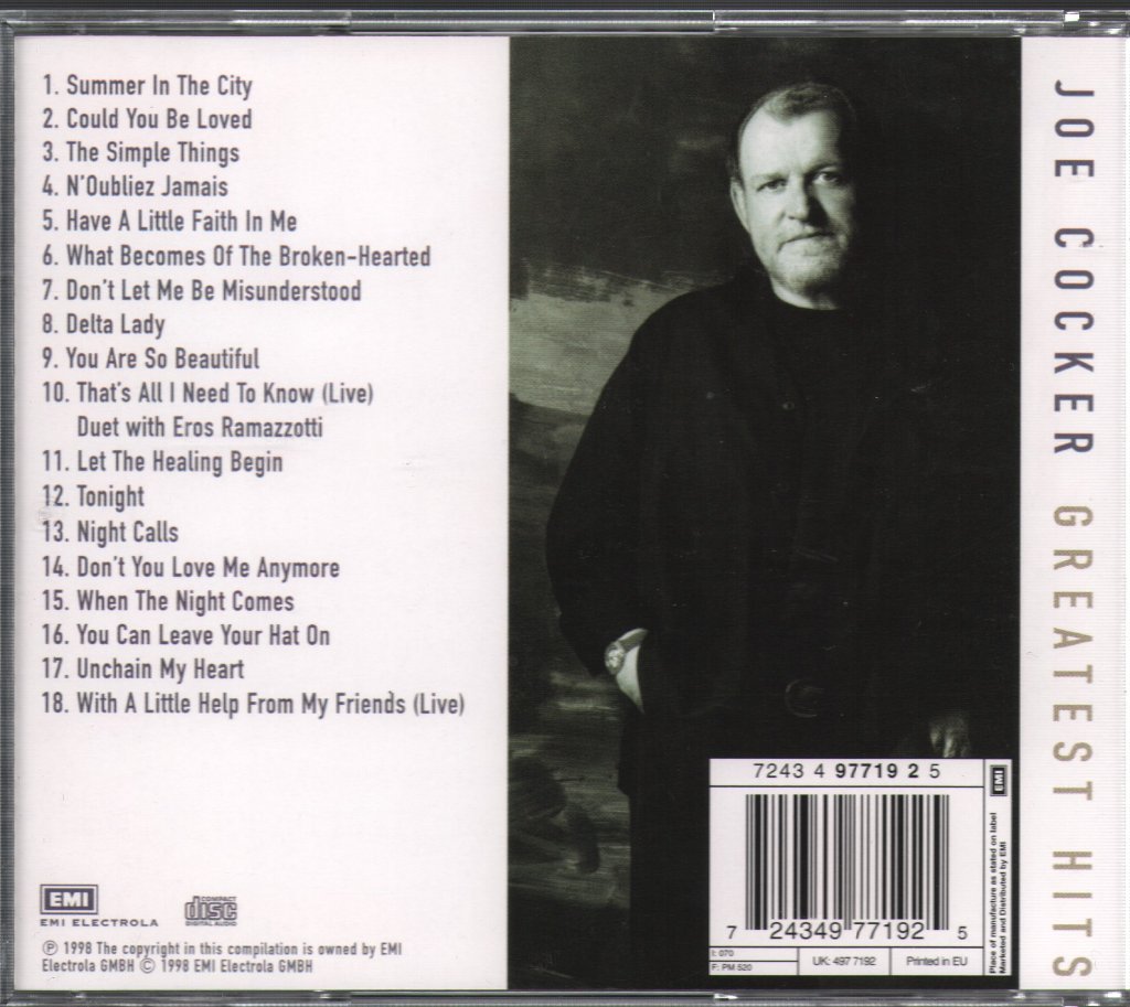 Joe Cocker - Greatest Hits - Cd