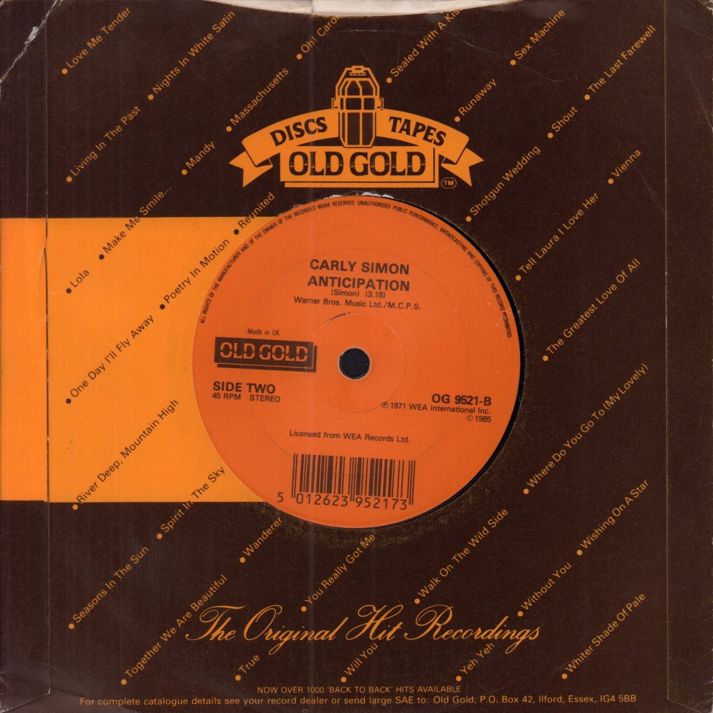 Carly Simon - You're So Vain - 7 Inch