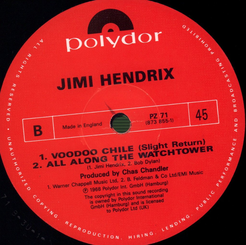 Jimi Hendrix - Crosstown Traffic - 12 Inch