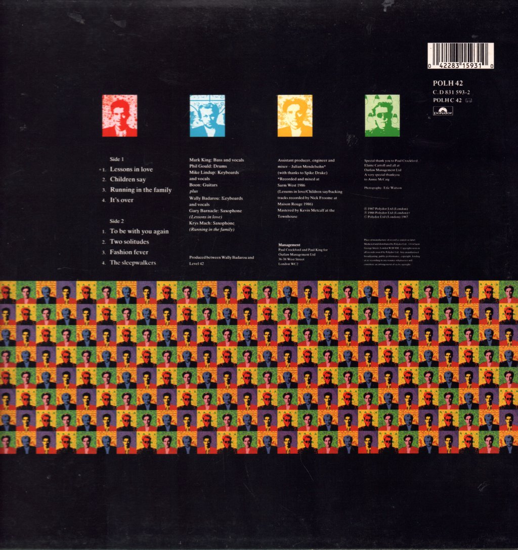 Level 42 - Running In The Family - Lp