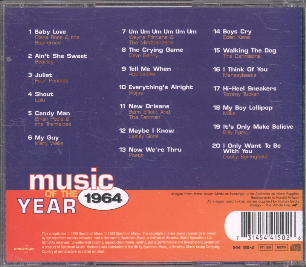 Various Artists - Music Of The Year: 1964 - Cd