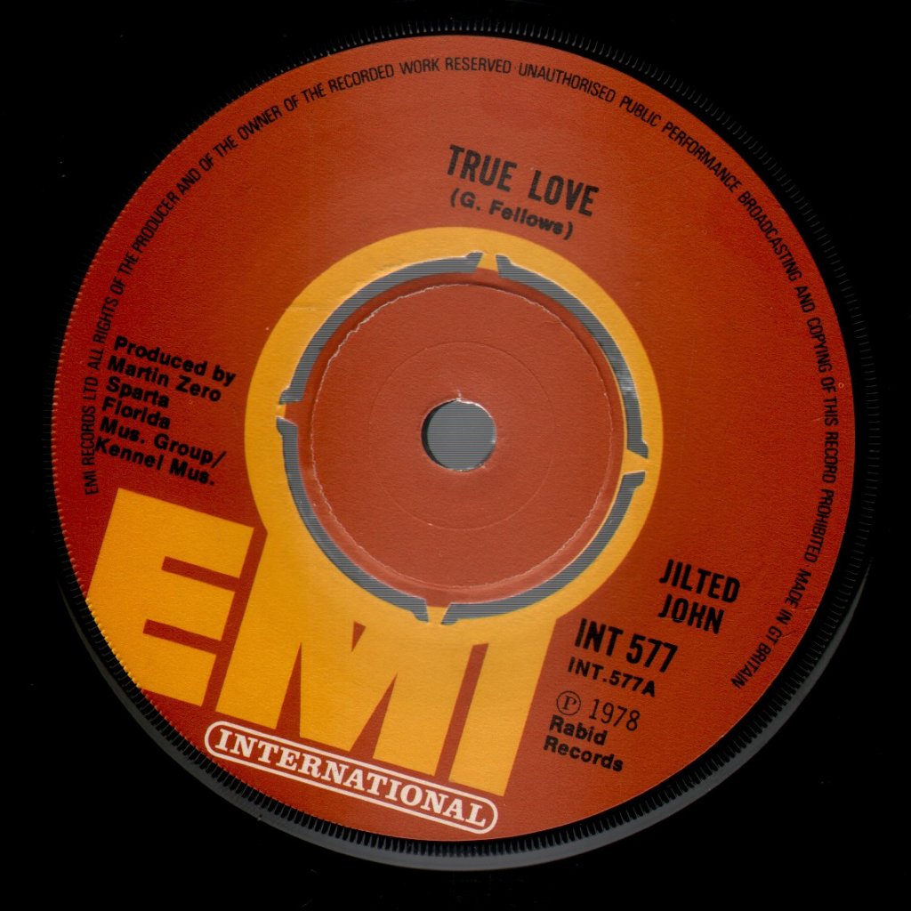 Jilted John - True Love - 7 Inch