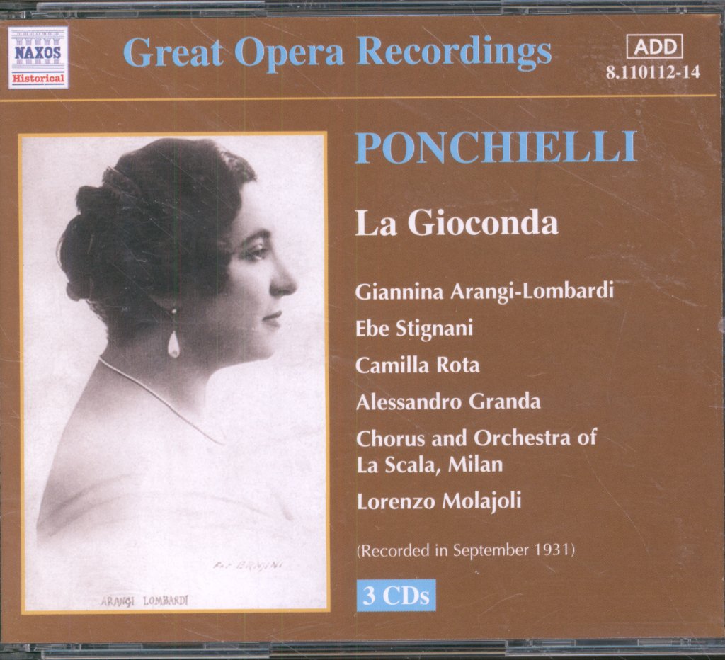 Orchestra And Chorus Of La Scala Opera House Milan, Lorenzo Molajoli - Ponchielli - La Gioconda - Cd Set