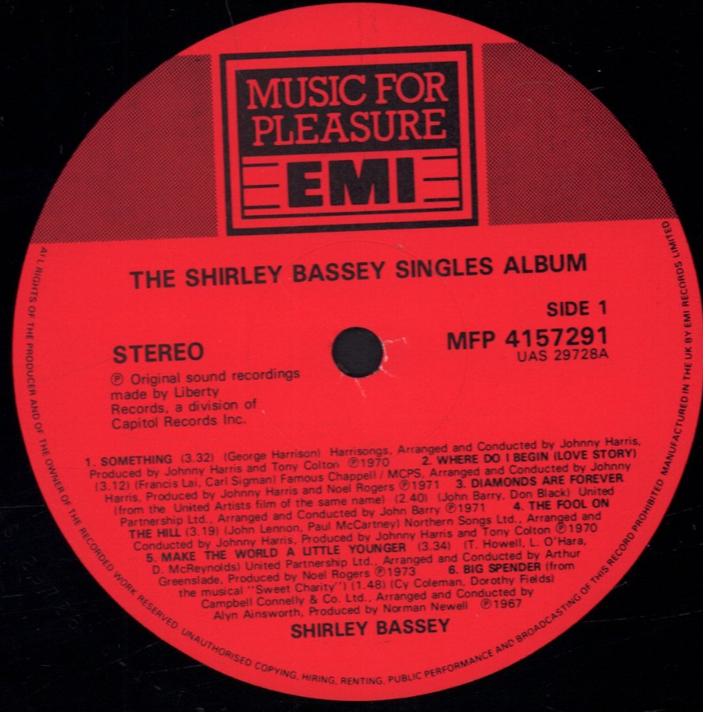 Shirley Bassey - Singles Album - Lp