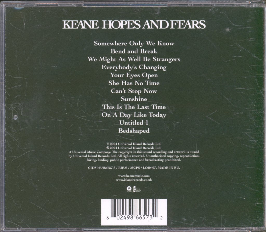 Keane - Hopes And Fears - Cd
