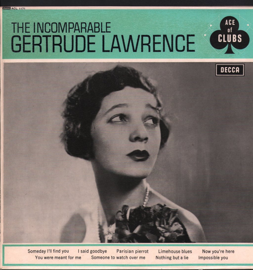 Gertrude Lawrence - Incomparable Gertrude Lawrence - Lp