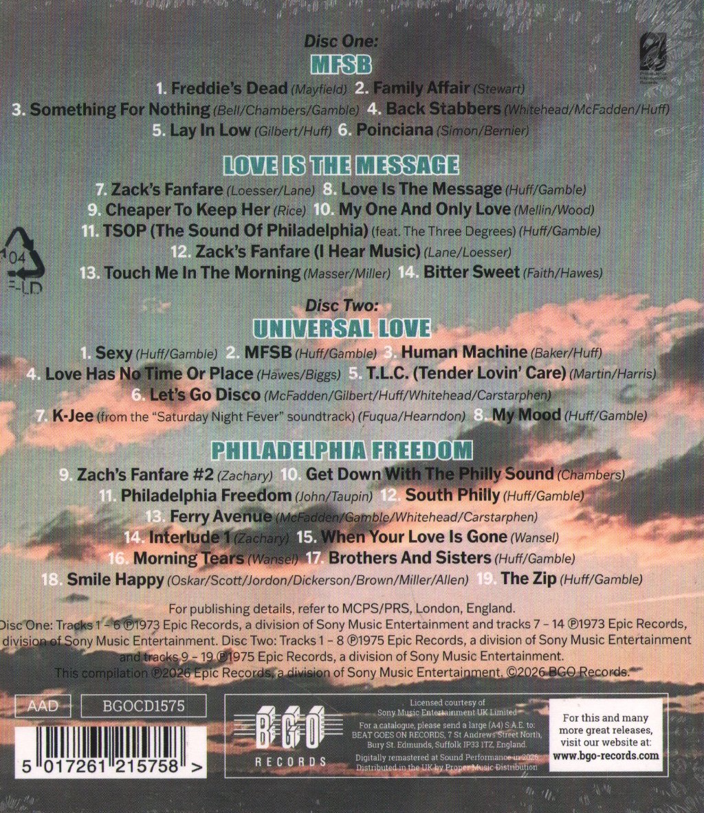 MFSB - MFSB / Love Is the Message / Universal Love / Philadelphia Freedom - Double Cd