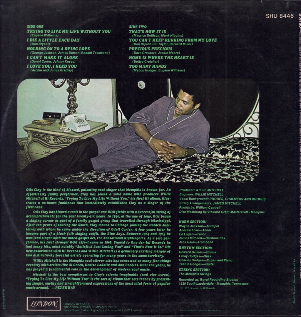 Otis Clay - Trying To Live My Life Without You - Lp