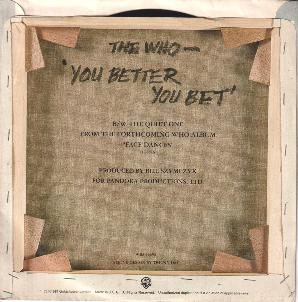 Who - You Better You Bet - 7 Inch
