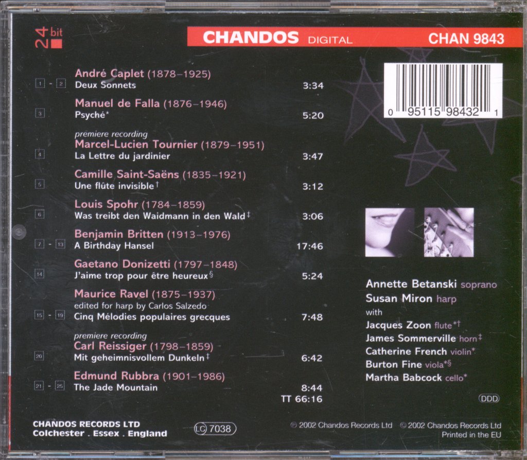 Annette Betanski and Susan Miron - A Birthday Hansel - Cd
