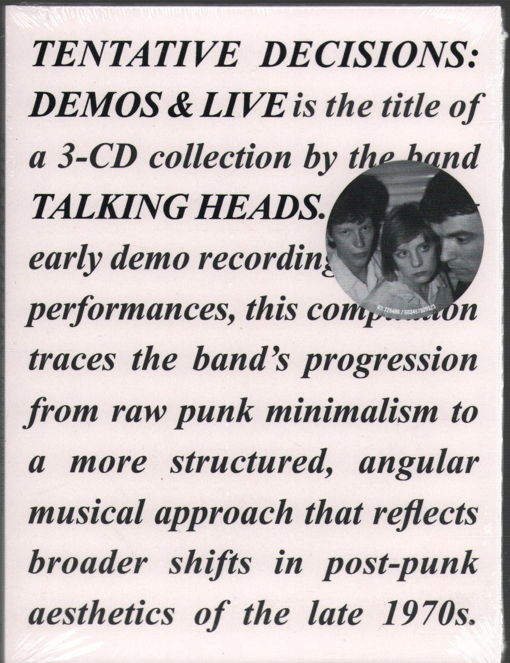 Talking Heads - Tentative Decisions: Demos & Live - Cd Set