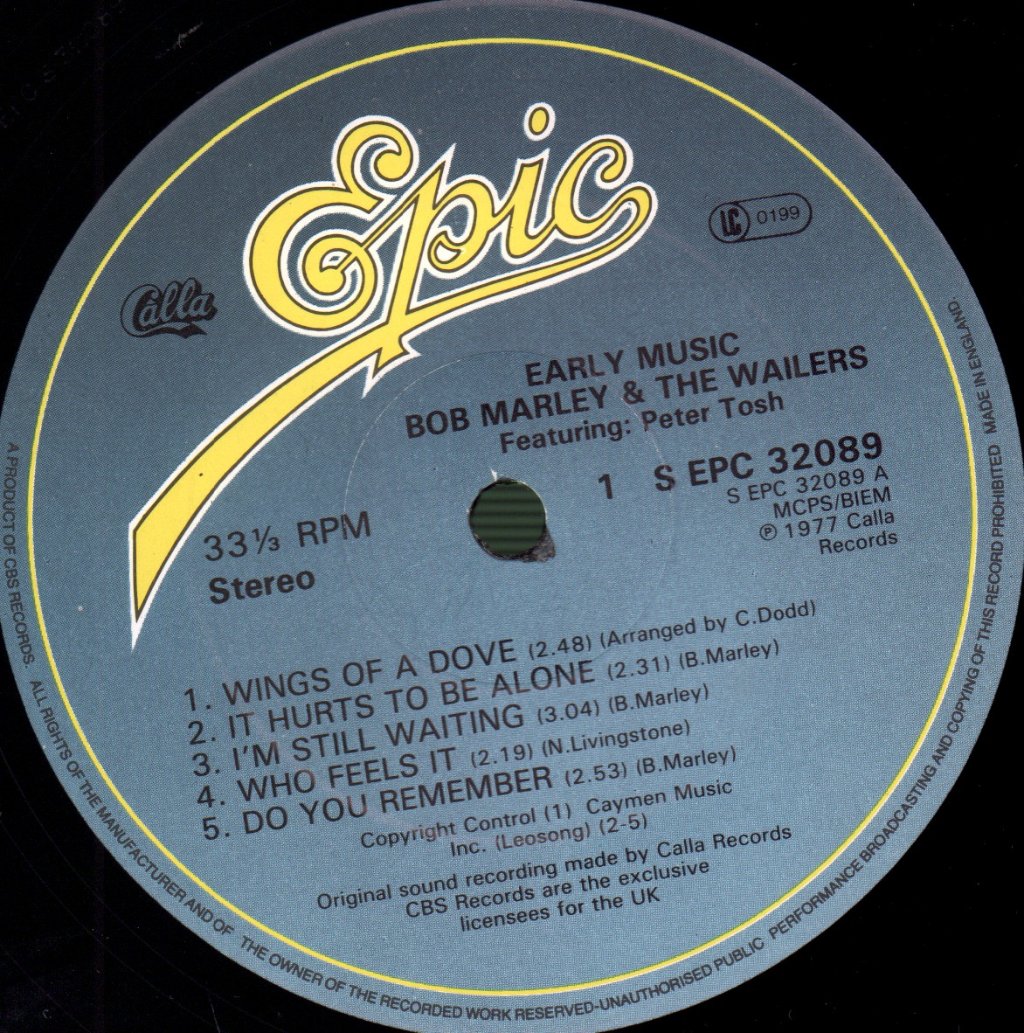 Bob Marley And The Wailers With Peter Tosh - Early Music - Lp