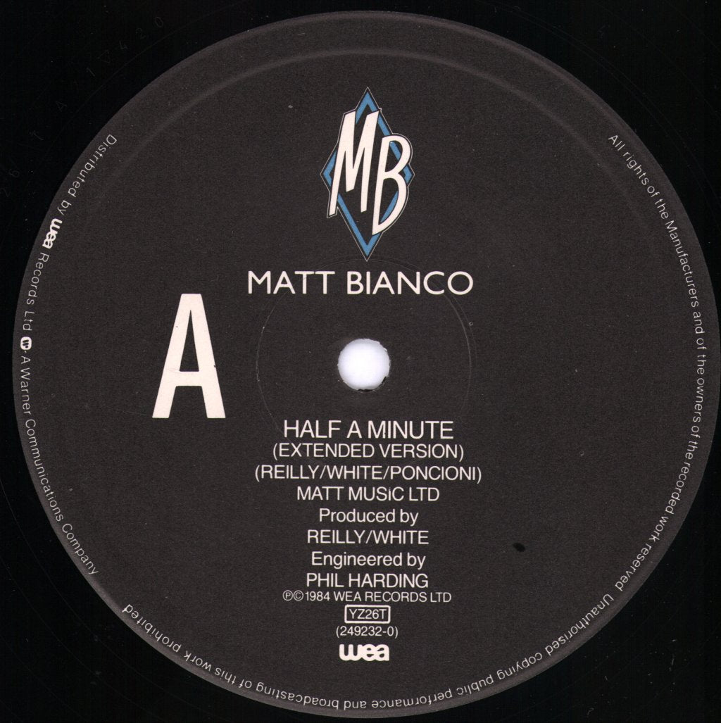 Matt Bianco - Half A Minute - 12 Inch