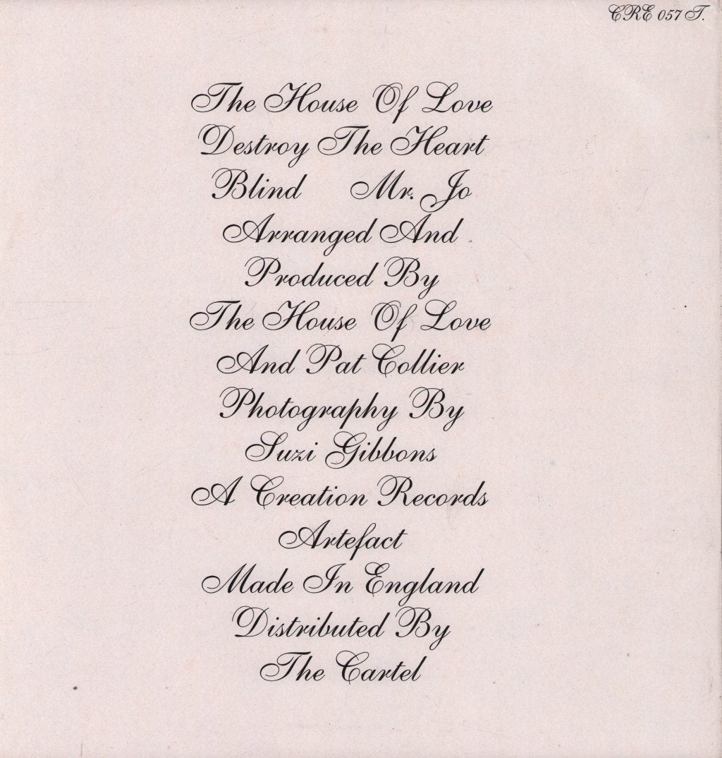 House Of Love - Destroy The Heart - 12 Inch