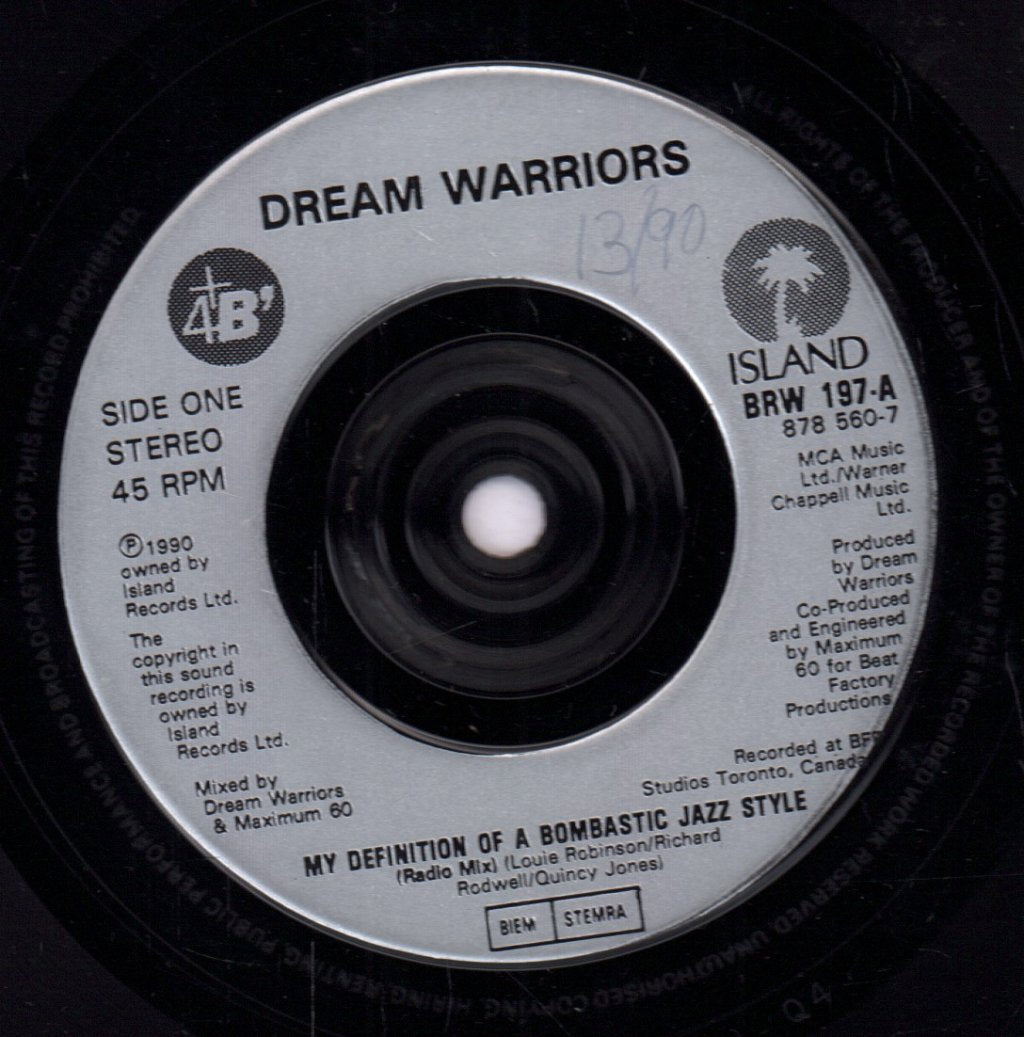 Dream Warriors - My Definition Of A Boombastic Jazz Style - 7 Inch