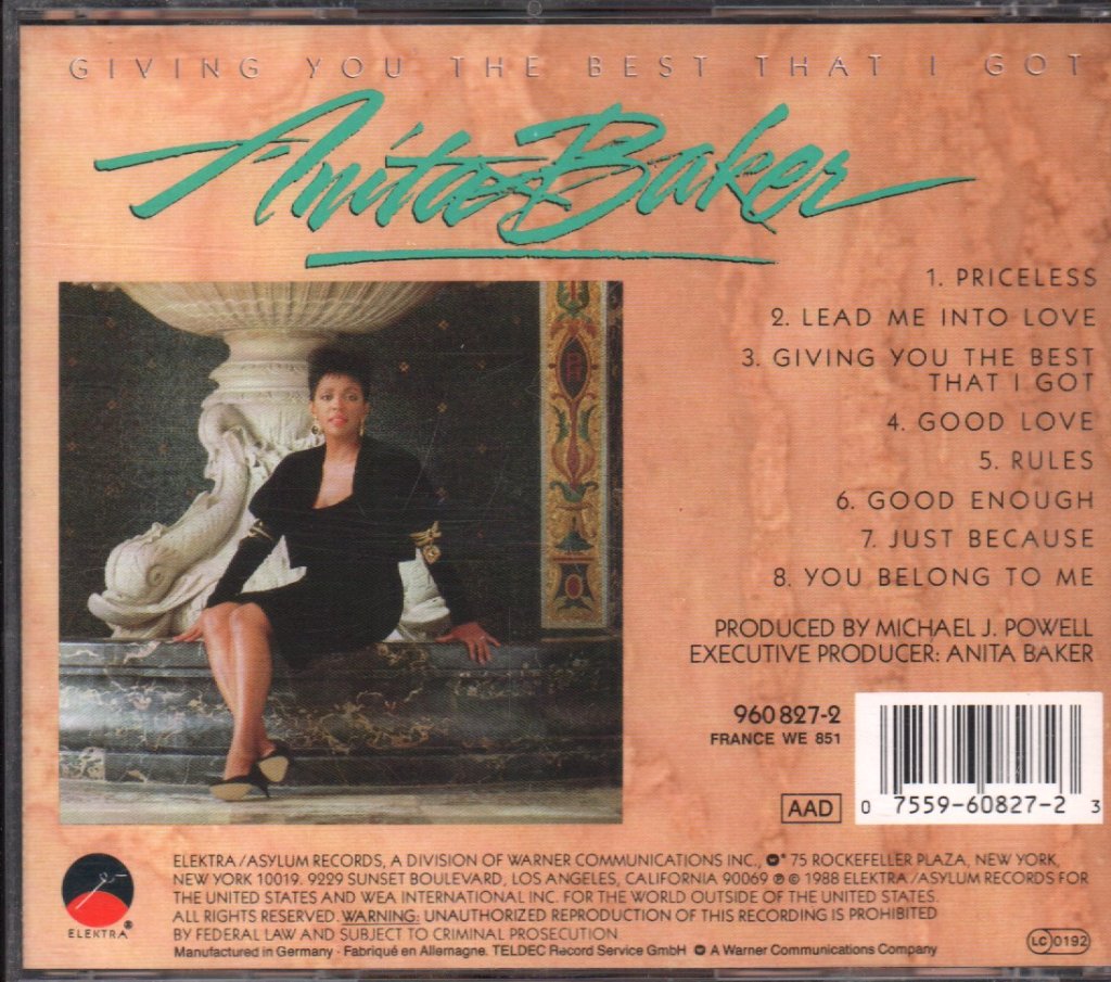 Anita Baker - Giving You The Best That I Got - Cd