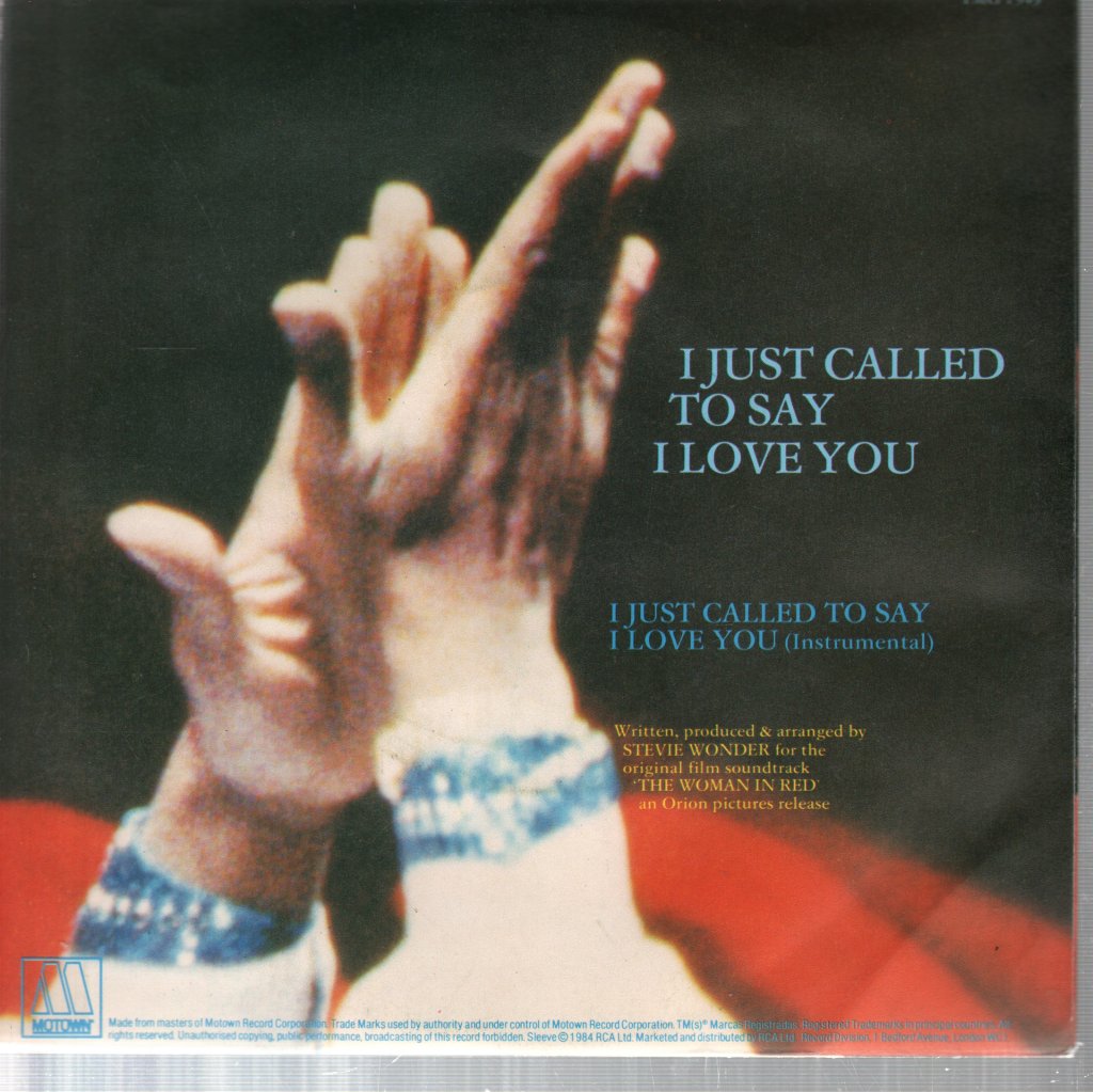 Stevie Wonder - I Just Called To Say I Love You - 7 Inch