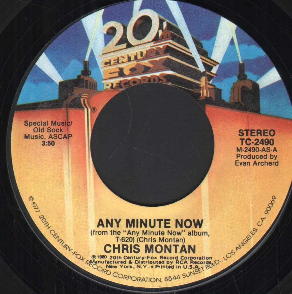 Chris Montan - Any Minute Now - 7 Inch