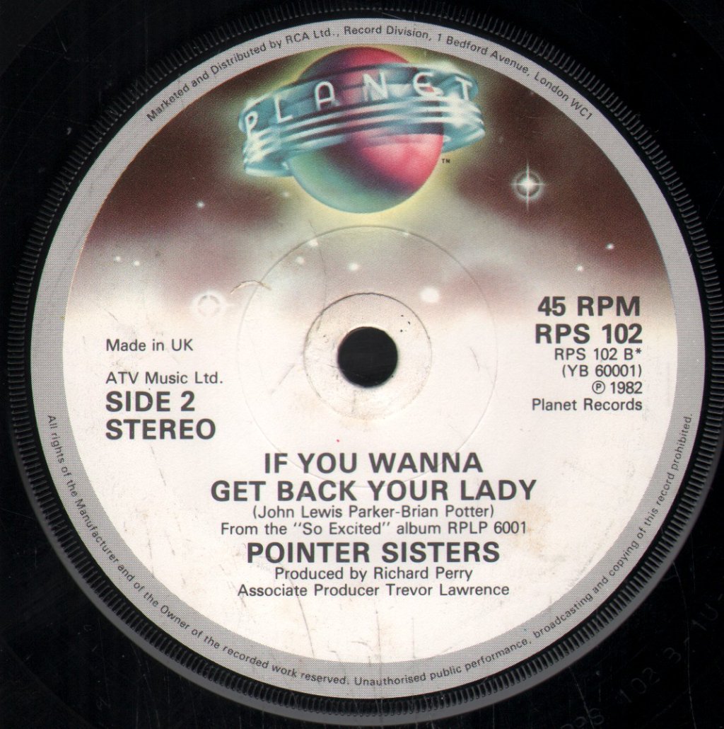 Pointer Sisters - Heart To Heart - 7 Inch