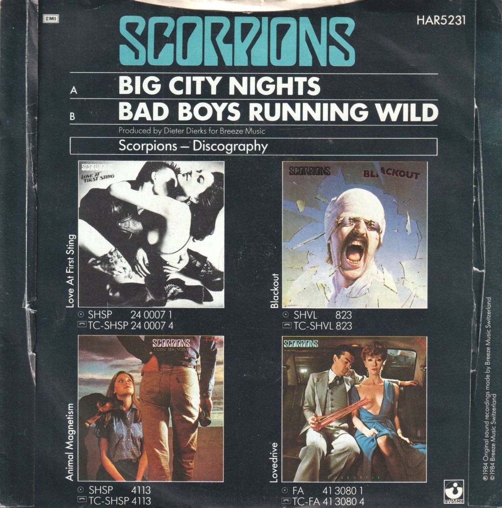 Scorpions - Big City Nights - 7 Inch