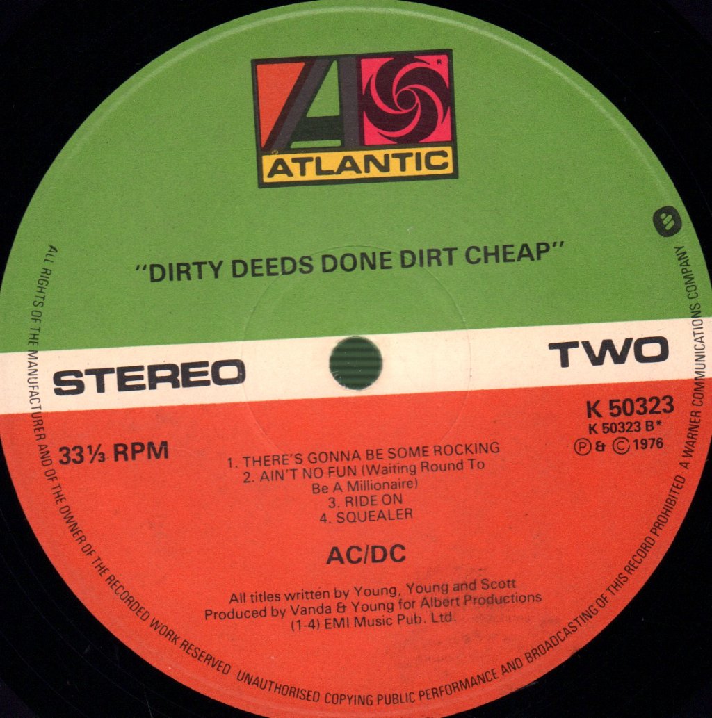 AC/DC - Dirty Deeds Done Dirt Cheap - Lp