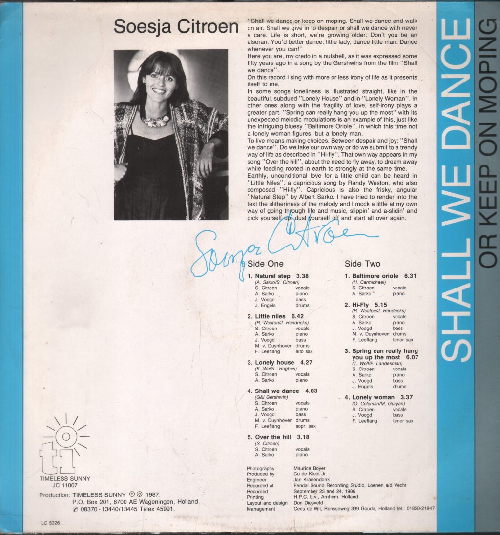 Soesja Citroen - Shall We Dance Or Keep On Moping - Lp