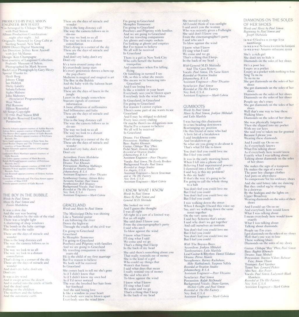 Paul Simon - Graceland - Lp