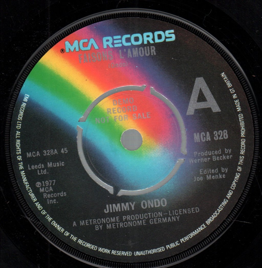 Jimmy Ondo - Faisons L'amour - 7 Inch