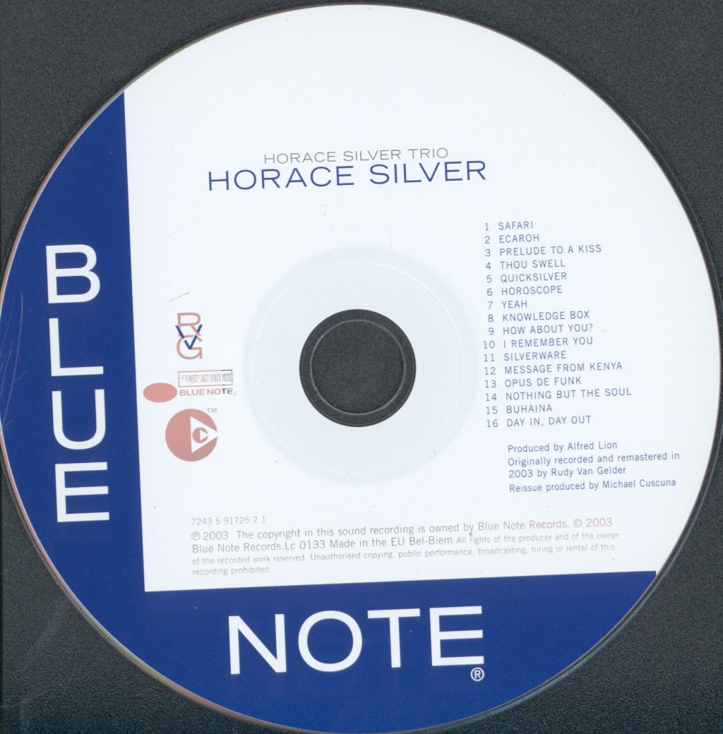 Horace Silver - Horace Silver Trio - Cd