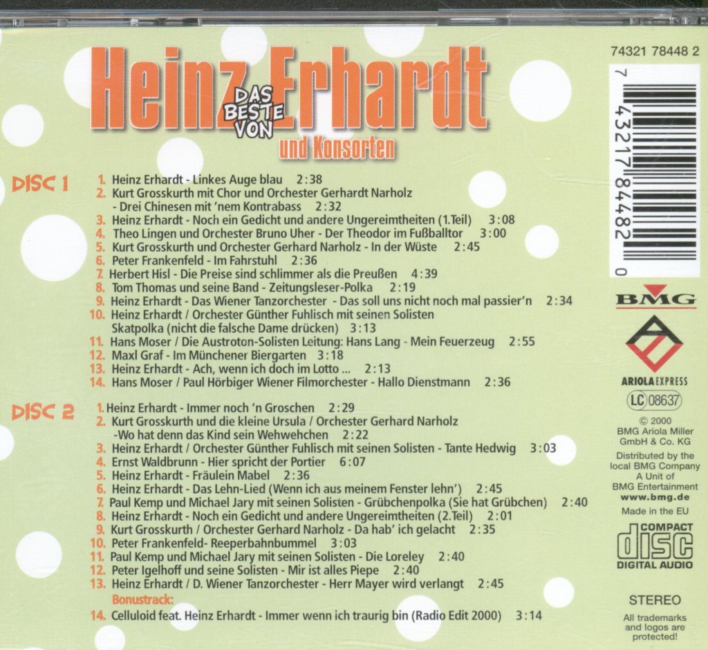 Heinz Erhardt - Das Beste Von Heinz Erhardt Und Konsorten - Double Cd