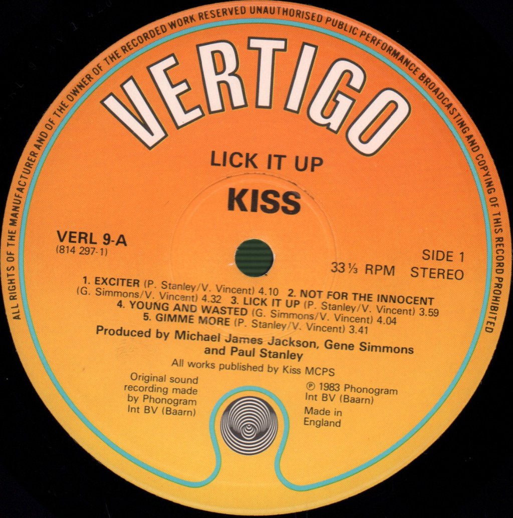 Kiss - Lick It Up - Lp