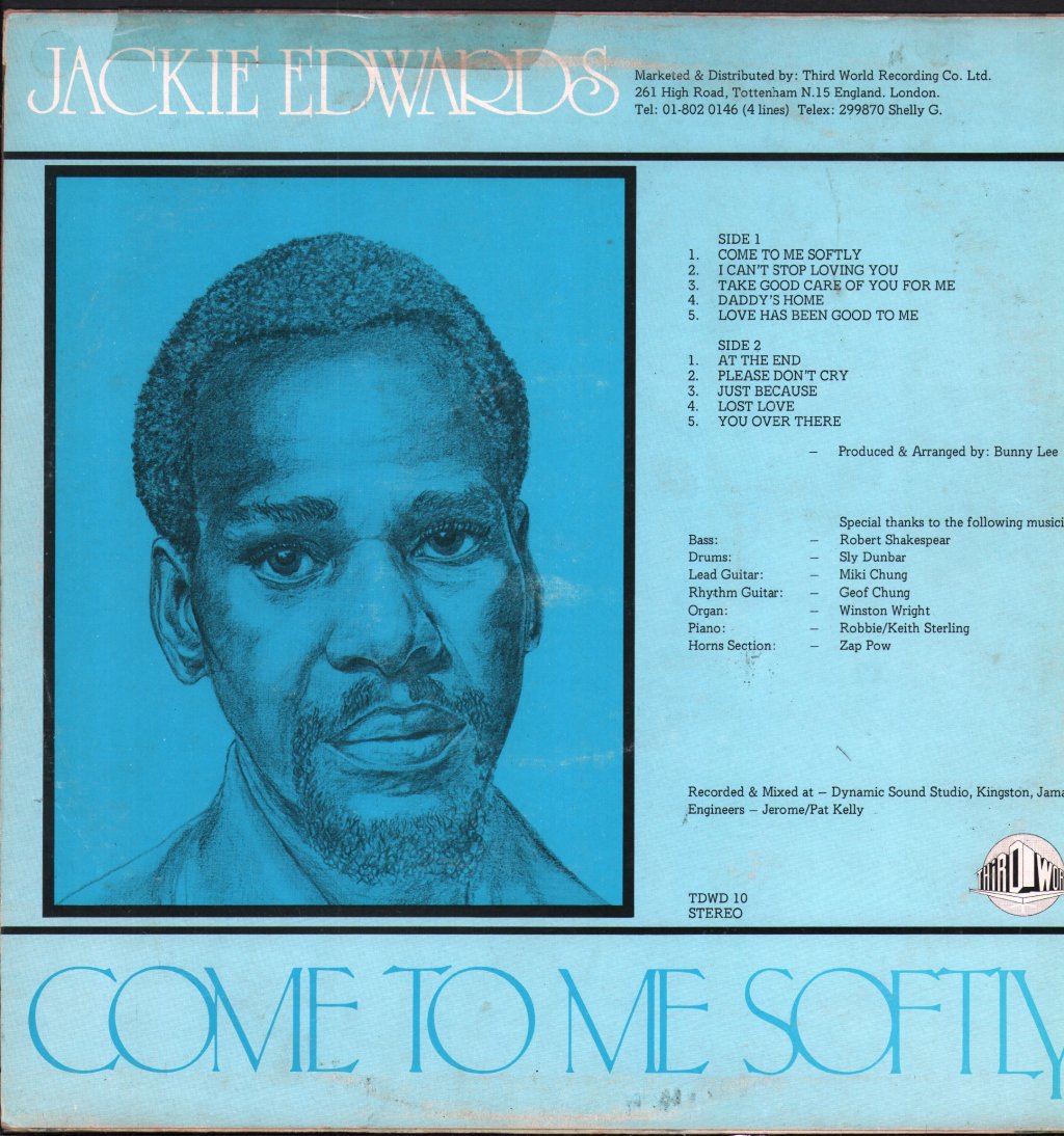 Jackie Edwards - Come To Me Softly - Lp