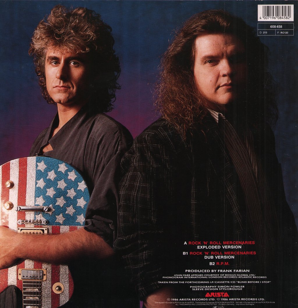 Meat Loaf With John Parr - Rock'n'Roll Mercenaries - 12 Inch