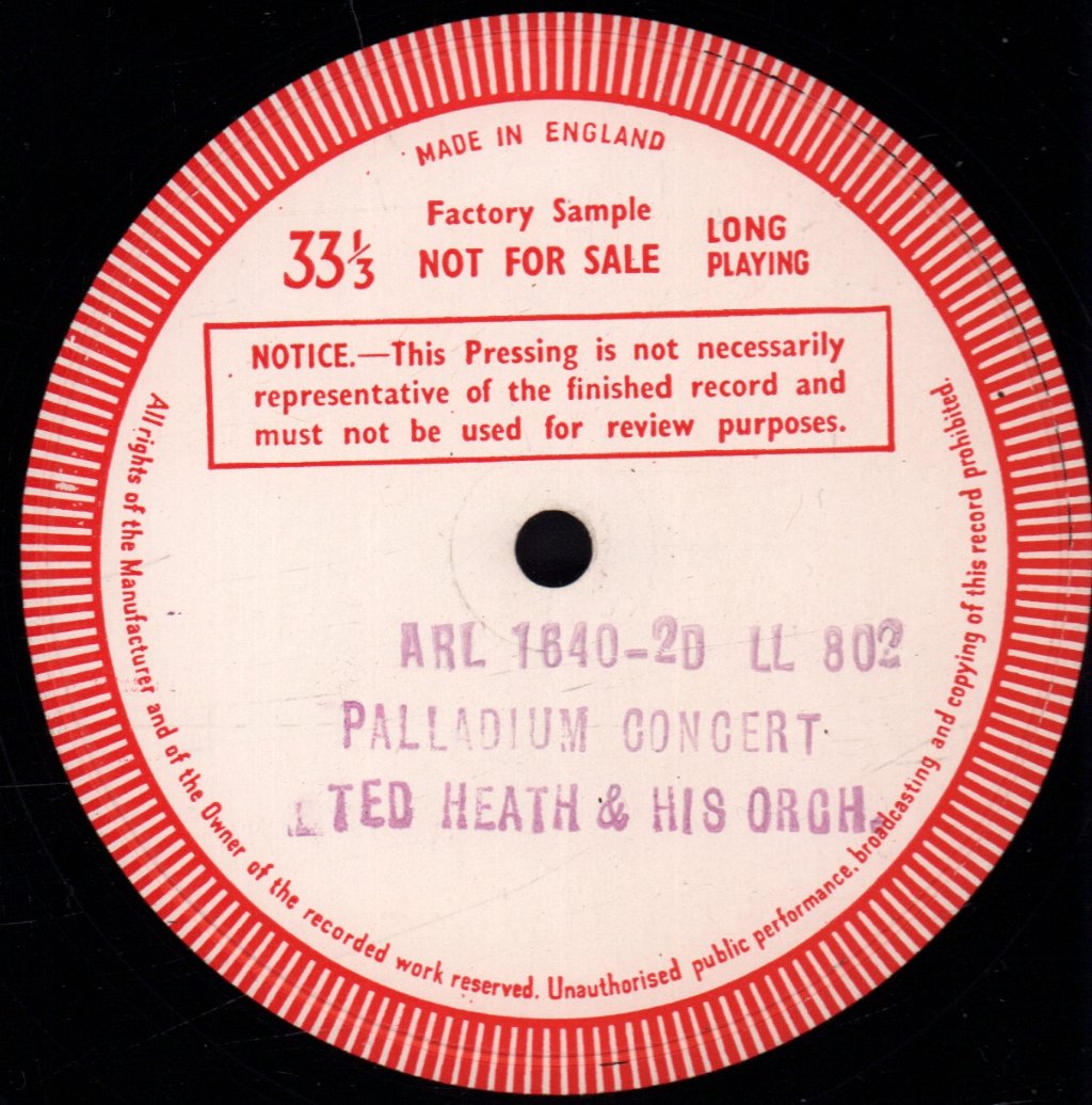 Ted Heath And His Music - At The London Palladium - Lp
