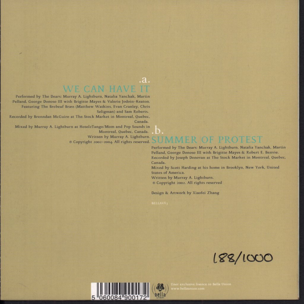 Dears - We Can Have It - 7 Inch