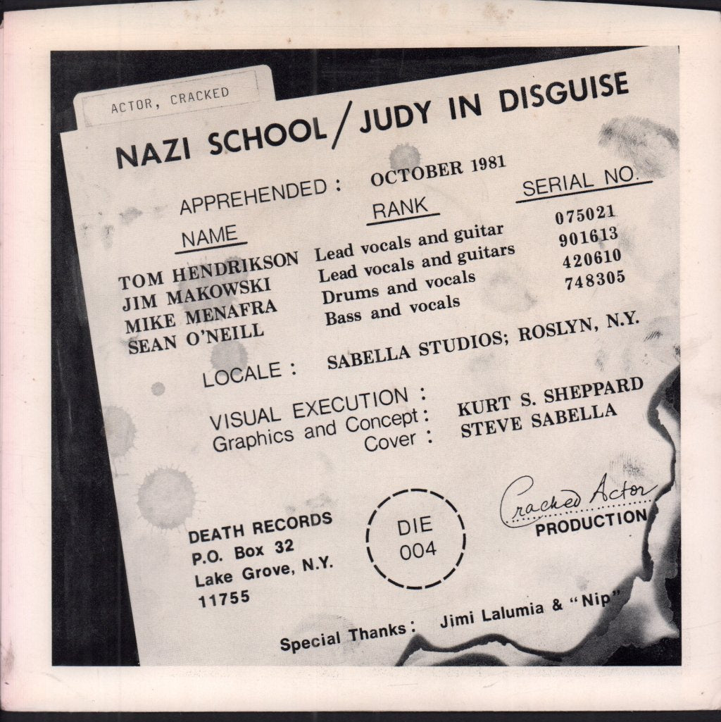 Cracked Actor - Nazi School - 7 Inch