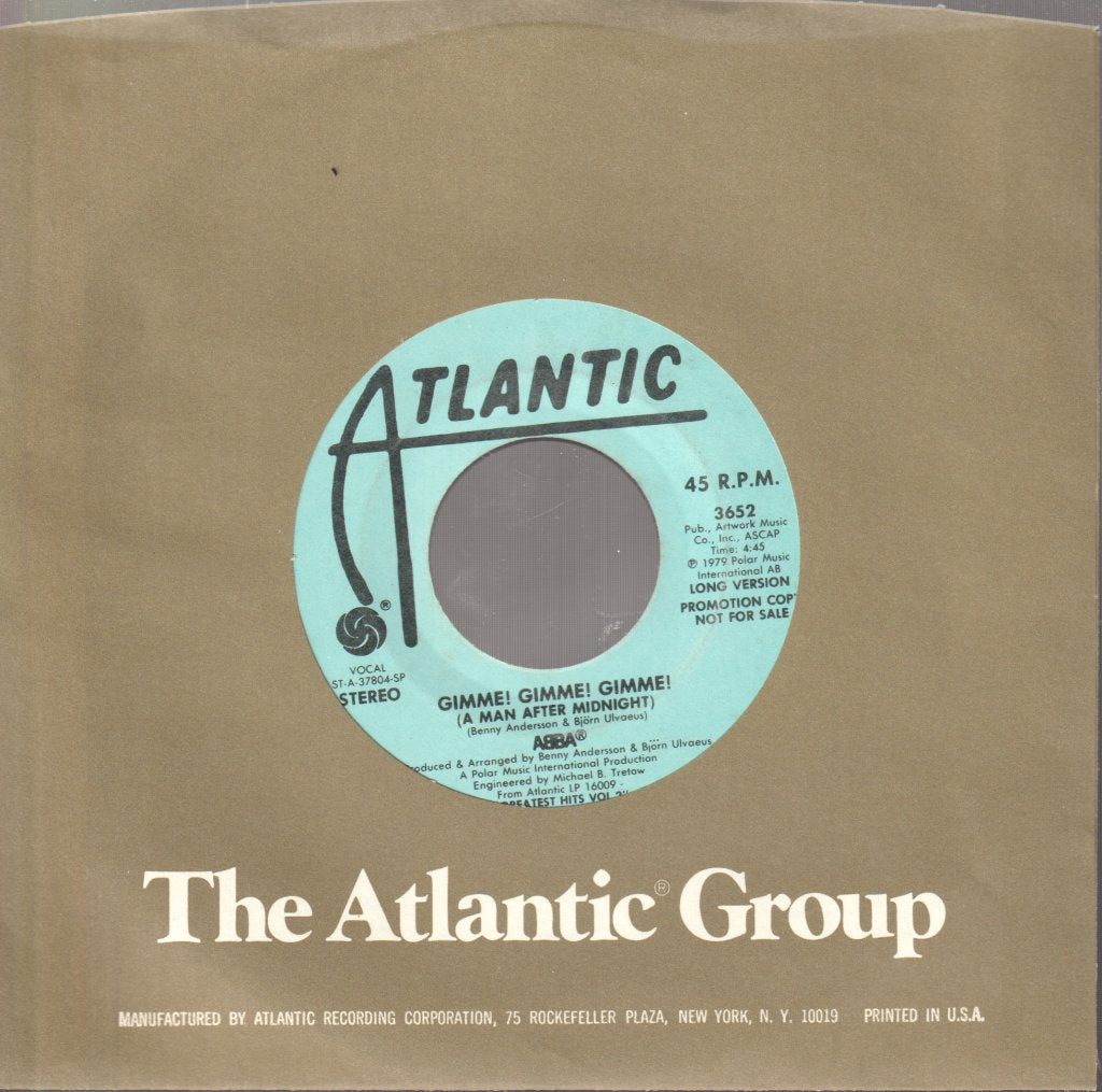 ABBA - Gimme! Gimme! Gimme! (A Man After Midnight) - 7 Inch
