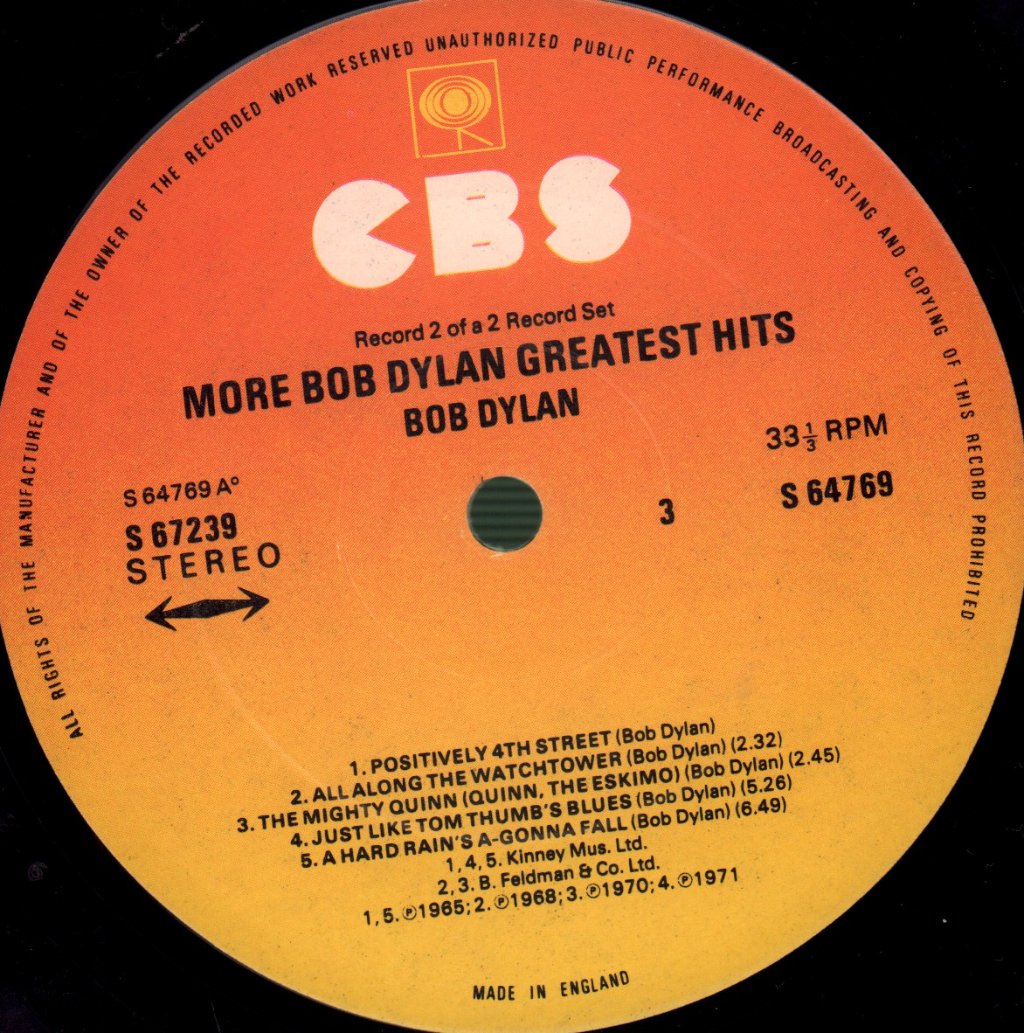 Bob Dylan - More Bob Dylan Greatest Hits - Double Lp