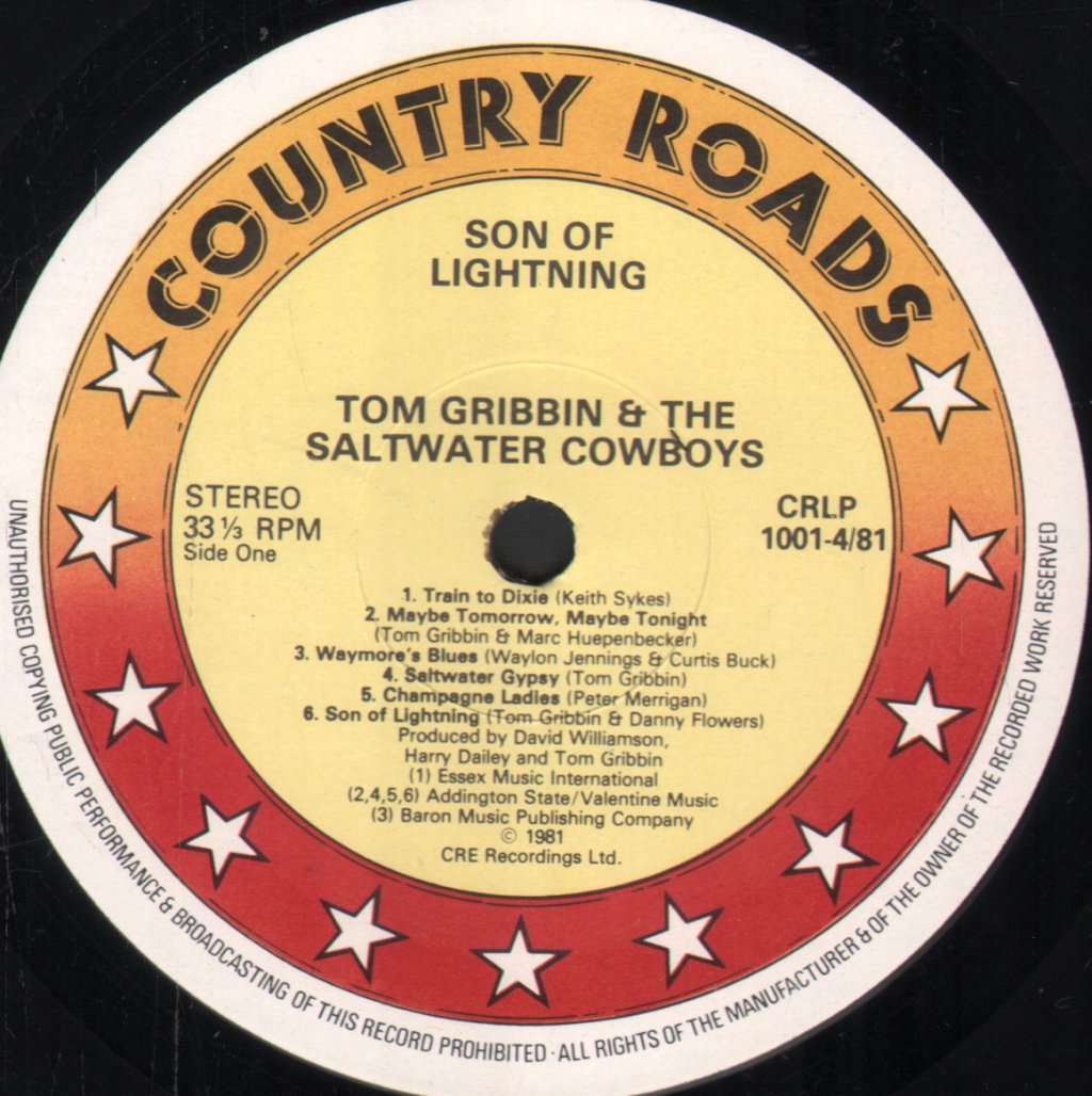 Tom Gribbin & The Saltwater Cowboys - Son Of Lightning - Lp