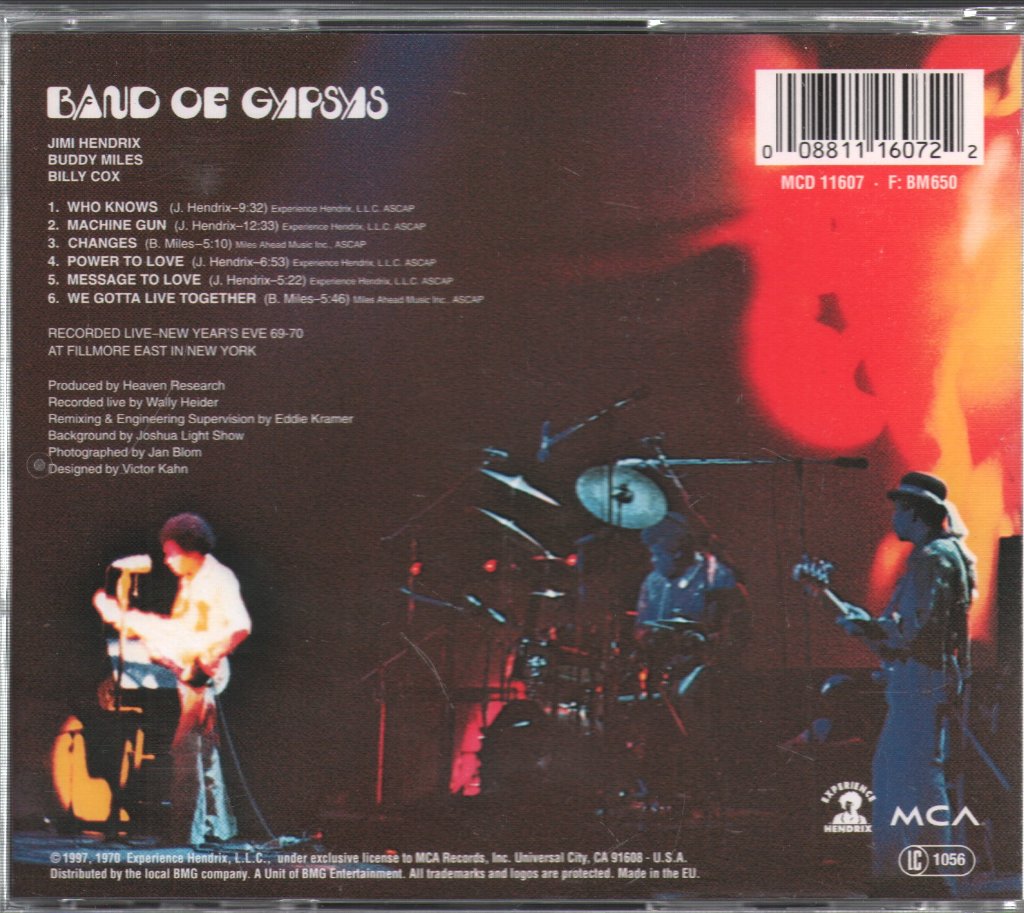 Jimi Hendrix - Band Of Gypsys - Cd