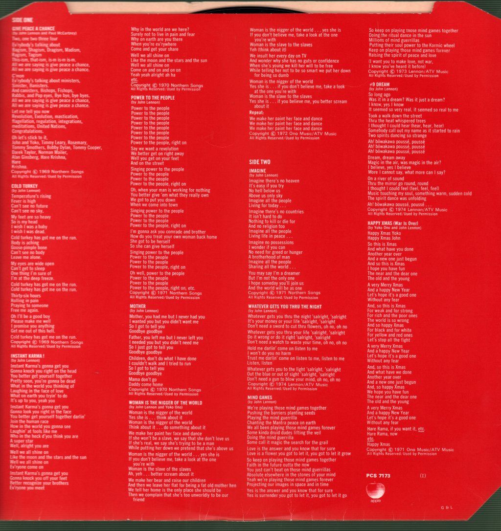 John Lennon - Shaved Fish - Lp