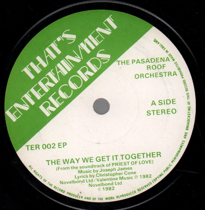 Pasadena Roof Orchestra - way we get it together - 7 Inch