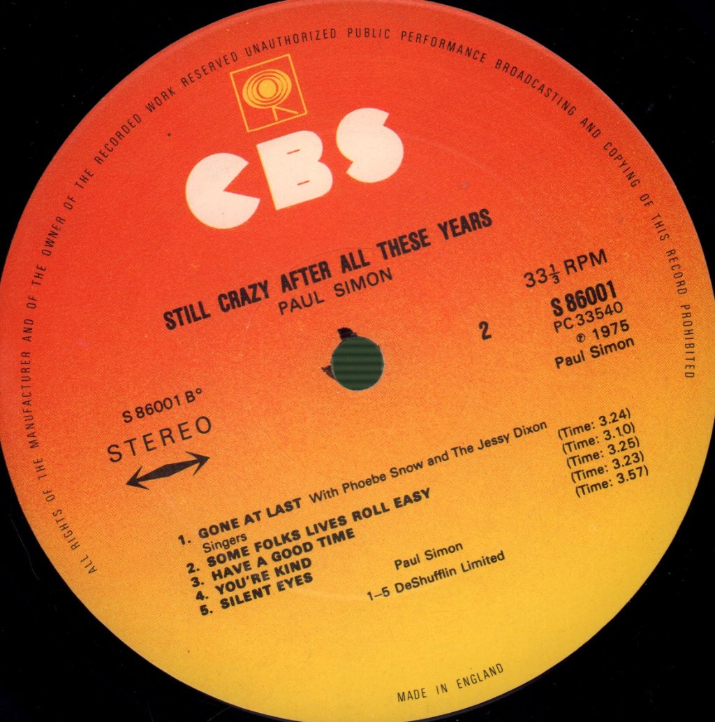 Paul Simon - Still Crazy After All These Years - Lp