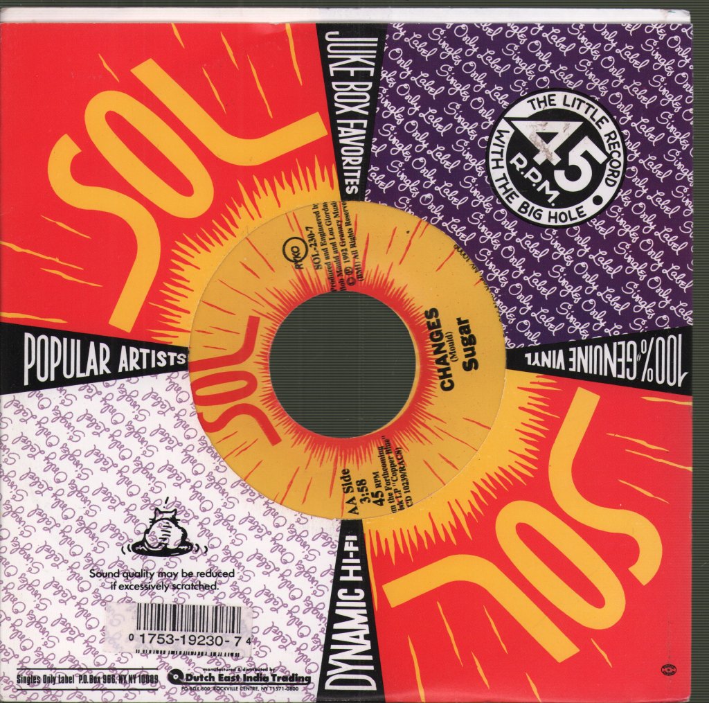 Sugar (Bob Mould's Group) - Helpless / Changes - 7 Inch