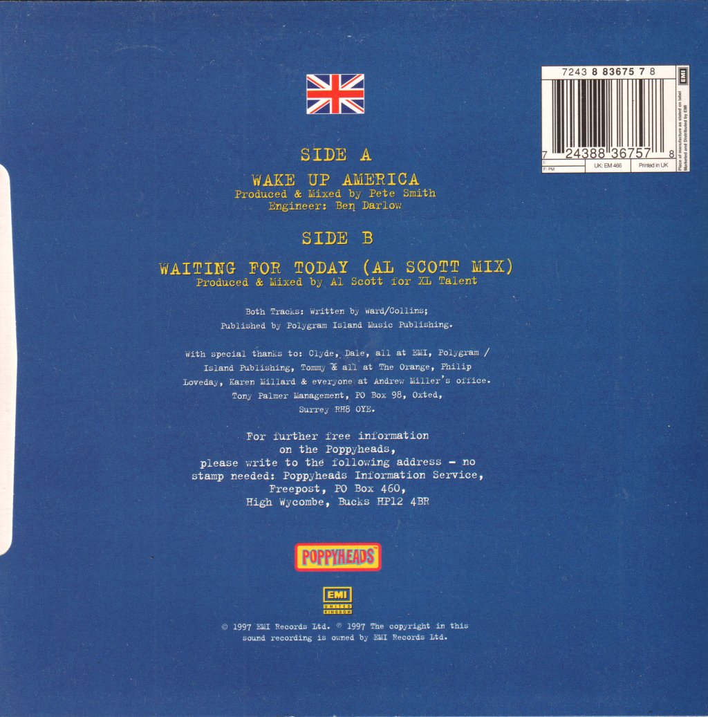 Poppyheads - Wake Up America - 7 Inch