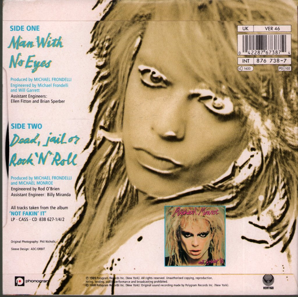 Michael Monroe - Man With No Eyes - 7 Inch