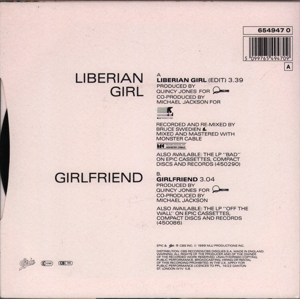 Michael Jackson - Liberian Girl - 7 Inch
