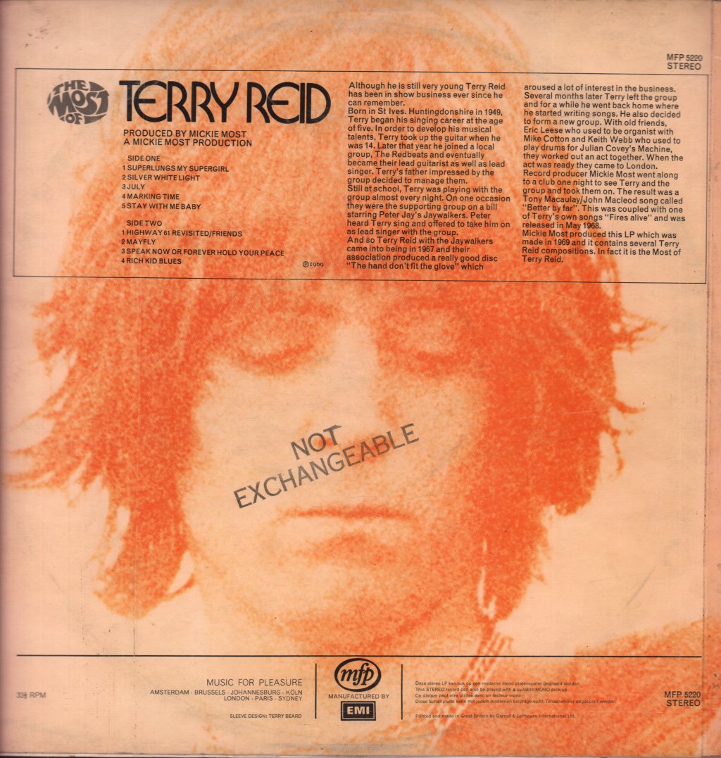 Terry Reid - Most Of - Lp