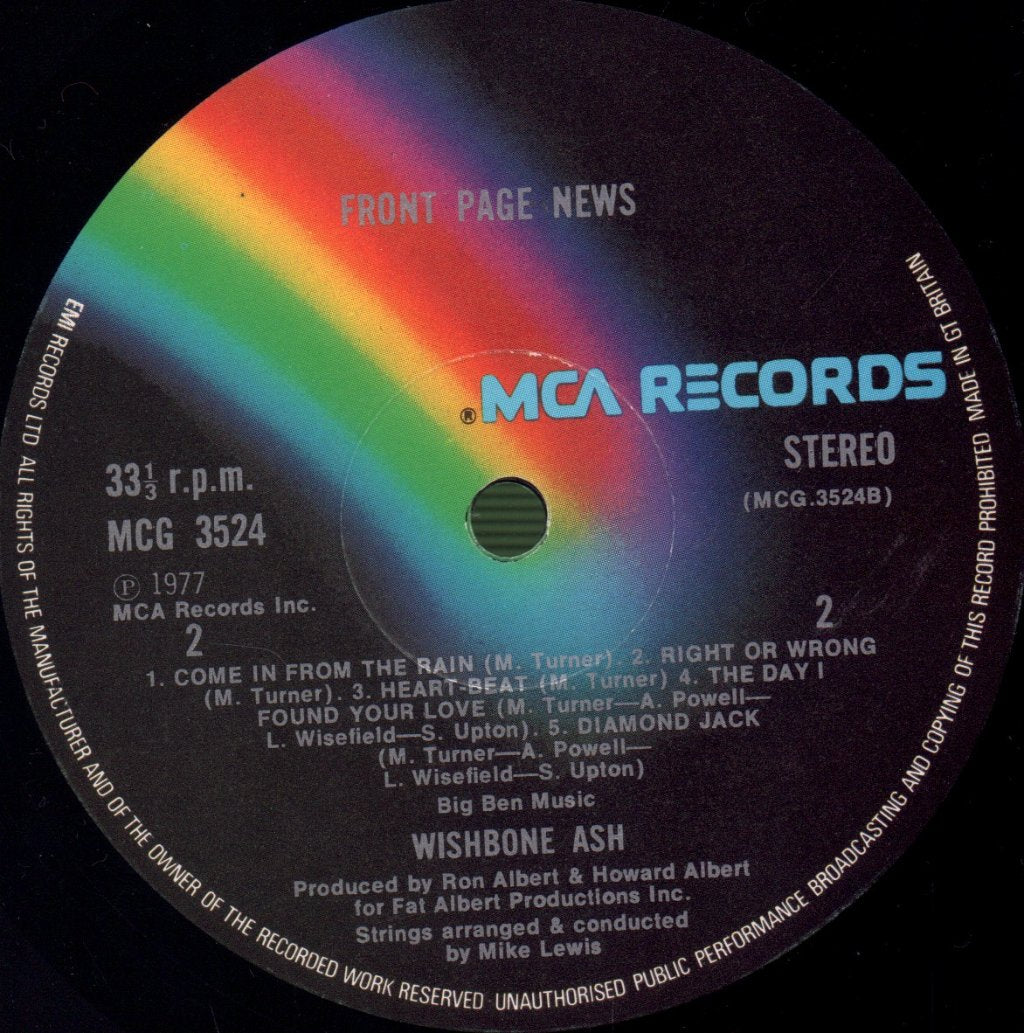 Wishbone Ash - Front Page News - Lp